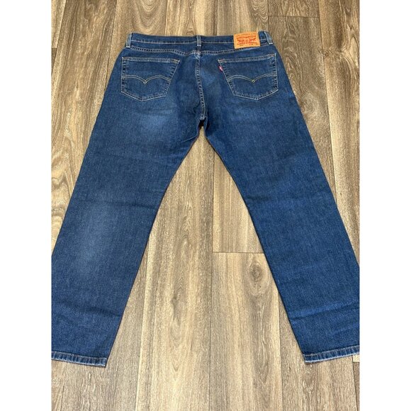 Levis 505 Jeans Men 34X30 Straight Leg Blue Denim Stretch Regular Fit READ!! - Picture 7 of 10